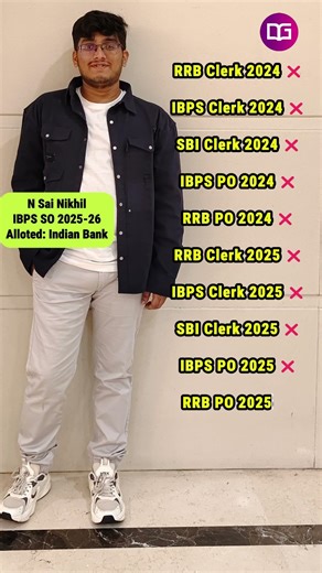 Meet N Sai Nikhil who Alloted Indian Bank cleared IBPS SO 2025-26