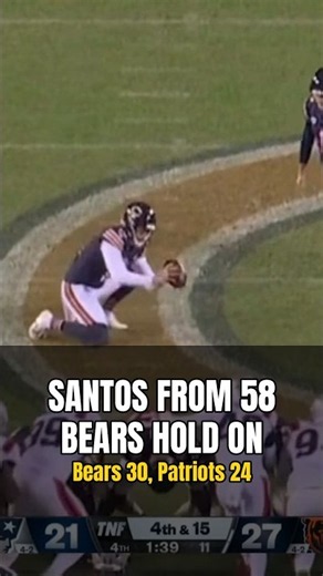 Bears Hold Off Patriots 30-24: Caleb Williams, Drake Maye & Santos' 58-Yarder 🔥 #Shorts