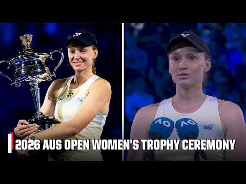 Elena Rybakina's FULL 2026 Australian Open Trophy Ceremony & Speech 🎤🏆