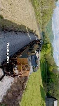 CSX L247 Light Engines along the North Toe River #csx #train #railroad #dronevideo #avata360