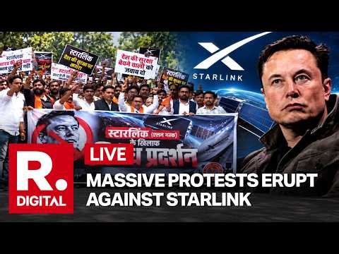 Breaking: Massive Protest Erupts at the National Capital Against Starlink I Musk I LIVE