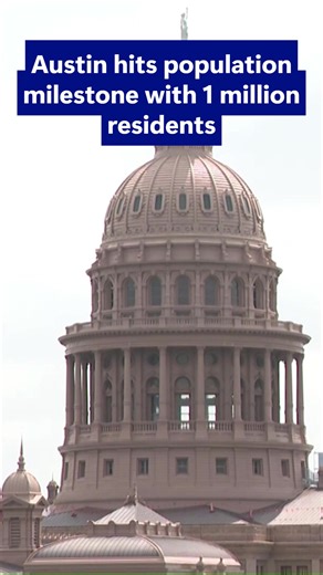 The city of Austin hit a new population milestone, according to data from the census bureau where the city broke the million mark in 2025.