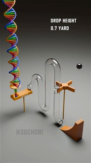 Satisfying DNA structure collapsed by an interesting ball ramp placement #asmr