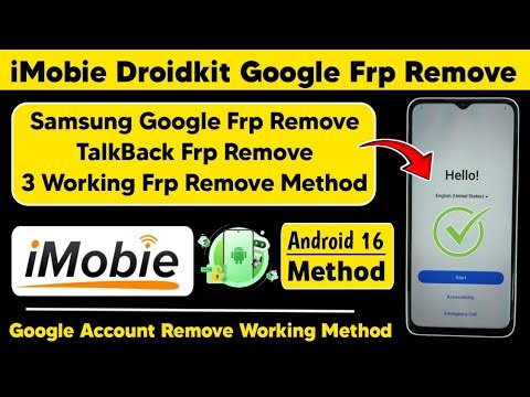How to Unlock Google Account FRP Lock | FRP Unlock Samsung Android 16 | iMobie Droidkit Frp 2026