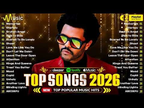 Billboard 💎 Pop Songs 2026 🔥 The Weeknd, Ed Sheeran, Bruno Mars, Charlie Puth, Maroon 5, Ava Max