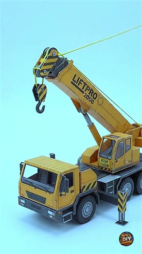 🚛🏗️ DIY Intricate Illustrated Papercraft Mobile Crane Truck | Amazing Paper Craft Model