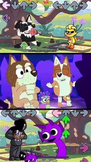 FNF Bluey Can Can vs Smiling Critters vs 61 Meme Mod Gameplay #shorts