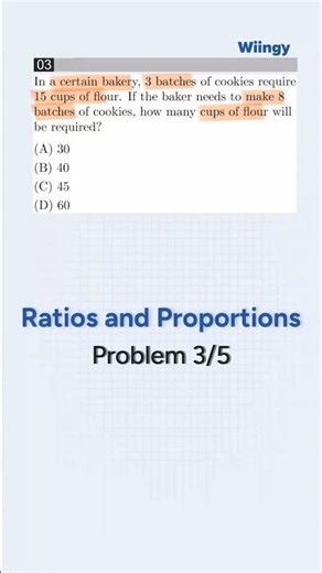 SAT Math: Proportion Word Problem with Flour & Batches 🍪 Problem 3/5 #shorts #satmath #satprep