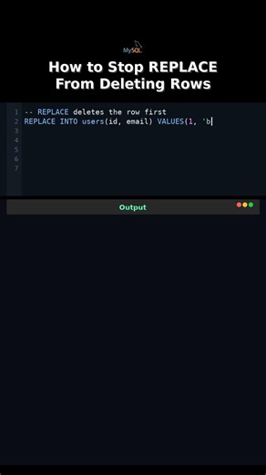 How to Stop REPLACE From Deleting Rows #mysql