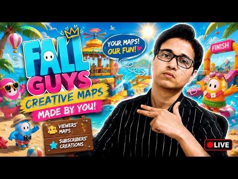 🎮 Playing YOUR Fall Guys Creative Maps LIVE! 💥