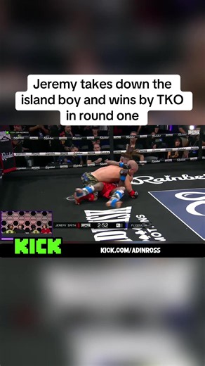 Jeremy takes down the island boy and wins by TKO in round one #adinross #brandrisk #jeremy #fyp