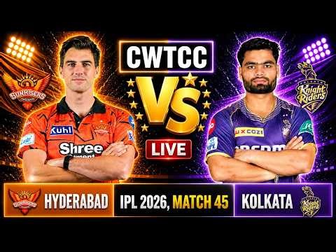 🔴 Hyderabad vs Kolkata, Live Match Today | IPL 2026 Live Commentary || Hindi English, KKR vs SRH