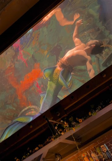 People think this is fake… It’s not 🫧 😏 🧜🏻‍♂️ @divebarsac performing as one of the @Dive Bar Mermaids in my @Mertailor tail!!!