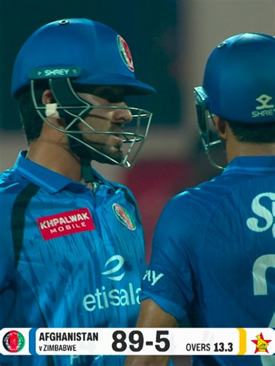 6️⃣. 4️⃣. 4️⃣! 💥 Youngster Ijaz Ahmadzai steps up when it matters! ⚡ Delivering crucial shots to lead Afghanistan's fightback! 🏏 #AFGvZIM | #GloriousNationVictoriousTeam