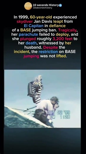 A Brave Protest with a Heartbreaking End #shorts #JanDavis #BaseJumping #HistoryFacts