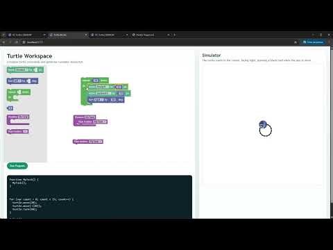 Generating JavaScript code for Blockly Turtle Language
