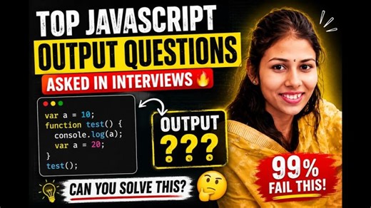 JavaScript Output Questions for Interviews with Answers | Ranjna Devi posted on the topic | LinkedIn