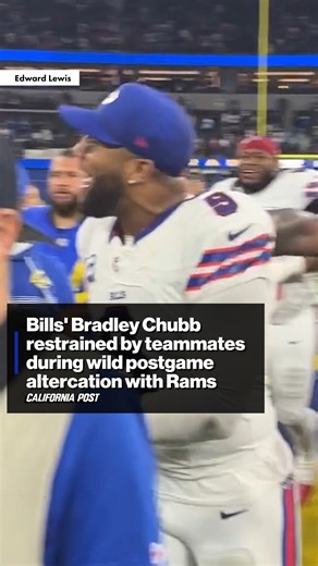 Bills' Bradley Chubb restrained by teammates during wild postgame altercation with Rams