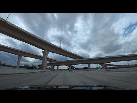 Miami Loop Drive - I-95, Dolphin Expwy & Turnpike to A1A via Downtown - POV 4K - 1 Hour