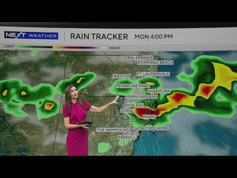 Strong storms could pound parts of South Florida with heavy rain, gusty winds on Monday afternoon