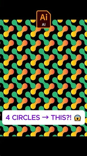 Create Stunning Geometric Pattern in Illustrator 🔥 4 Circles + Shape Builder Tutorial