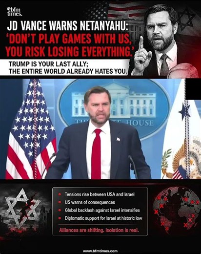 🚨🇺🇸🇮🇱 BREAKING: Reports circulating online claim that U.S. Vice President JD Vance delivered a
