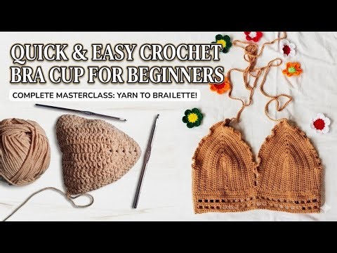 Quick & Easy Crochet Bra Cup 👙 for Beginners | Step-by-Step Tutorial