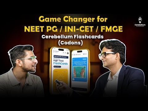 Cerebellum Flashcards (Codons) Explained with AIR 63 INI-CET | Active Recall + Spaced Repetition