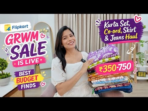 Flipkart GRWM Sale Haul l Best Summer Kurta Set, Co-ord Set, Skirt & Jeans Under ₹750 l Kurti Haul