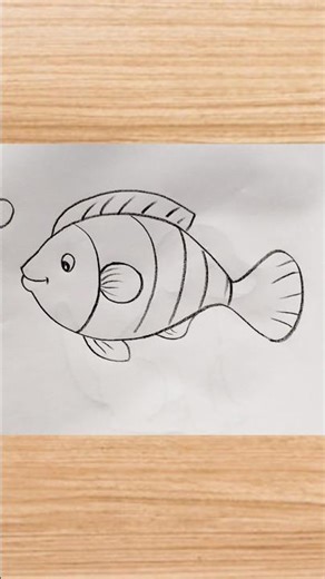 how to draw fish drawing easy step by