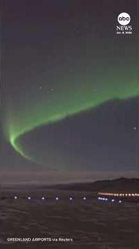 Northern lights shimmer in skies over Greenland