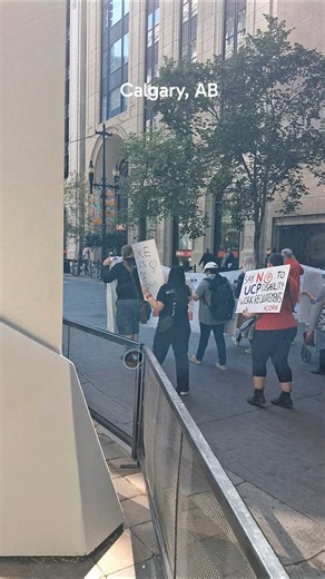 Calgary time after time protesting
