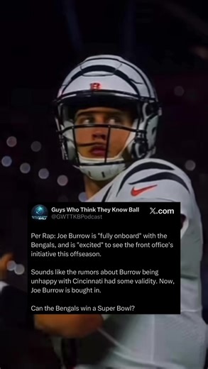 Joe Burrow is “fully onboard” with Bengals & primed for an electric 2026 #joeburrow #bengals #joeshiesty #cincinnatibengals #nfl
