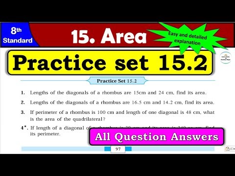 Practice Set 15.2 | Class 8 | Chapter 15 Area | Maths | All Question Answers