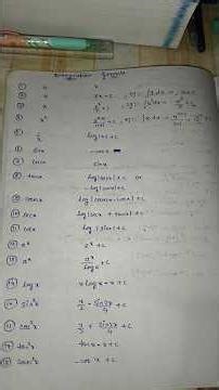 “Important Integration Formulas for Engineering Students | Complete List with Examples”