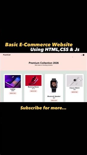 Modern E-Commerce Website Using HTML, CSS & JavaScript #css #html #javascript