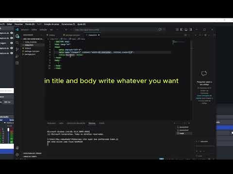 tutorial on how to create your own website using Visual Studio Code!