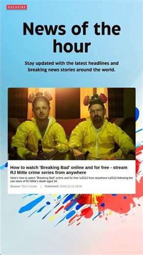 Breaking News: How to watch 'Breaking Bad' online and for free - stream RJ Mitte crime #Breaking