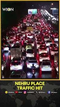 Delhi Rains: Heavy Rainfall Disrupts Traffic In Delhi's Nehru Place Area | WION Shorts