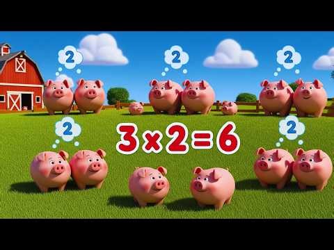 Fun Math for Kids | Basic Multiplication | Best Learning Video | Education with 3d animation | Kids