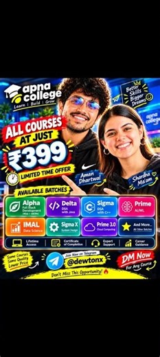 🔥 apna college all batches at ₹399 😱 | sigma, sigmax, alpha plus, prime & delta | #apnacollege