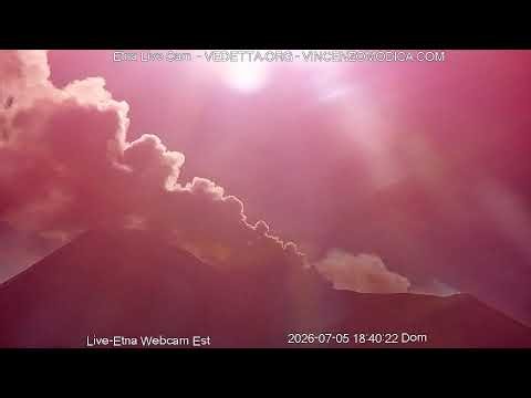 5 July record of Mount Etna Live Stream – Real-Time Volcano Webcam (Sicily, Italy)