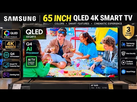 🔥 Samsung 65-Inch QLED 4K Smart TV 📺 | Q4 AI Processor | Premium Picture Quality