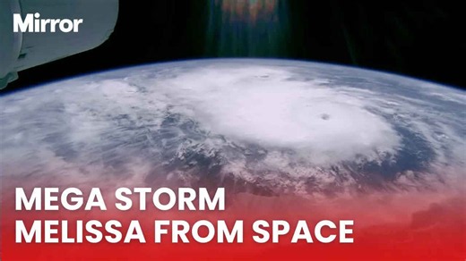 Insane space footage shows Hurricane Melissa's devastating size