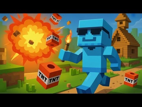Minecraft Tnt golem Blast in Village with Subscribers