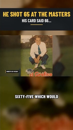 He Shot 65 To Force a Masters Playoff… His Scorecard Said 66 #Shorts