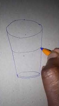 How to Draw a Realistic Glass of Water 🥛✨ So Easy! #shorts