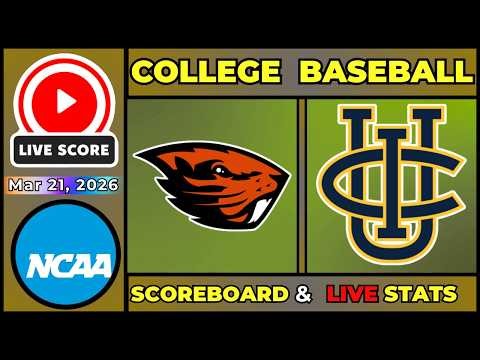 🔴 Oregon State Beavers vs UC Irvine Anteaters | NCAA Baseball | Mar 21, 2026 | SCOREBOARD
