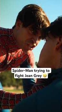 Spider-Man trying to fight Jean Grey‼️🤣 #comedyshorts #sketchcomedy #snl