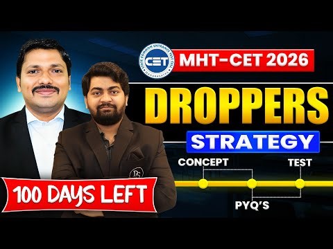 Droppers Strategy for MHT-CET 2026 🔥 | Last 100 Days Plan to Score 99+ Percentile | Dinesh Sir